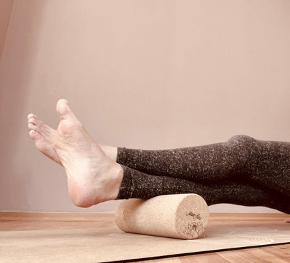 Faszien Training mit Faszienrolle Kork  für Waden - umweltfreundlich und nachhaltig