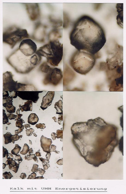 Kalk Darstellung mit UMH pure Gold Wasserenergetisierung